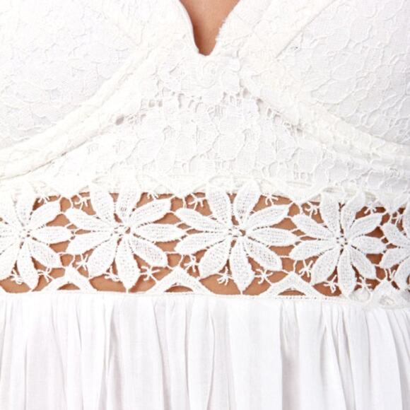 Lovecat for Lulus White Embroidered Bustier Mini Dress Strapless Sundress NWT - Picture 9 of 11